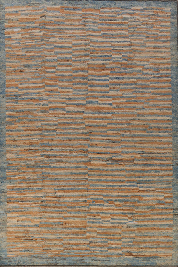 Striped Wool Moroccan Oriental Area Rug 7x10