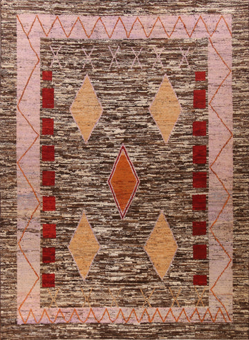 Geometric Moroccan Oriental Large Rug 11x13
