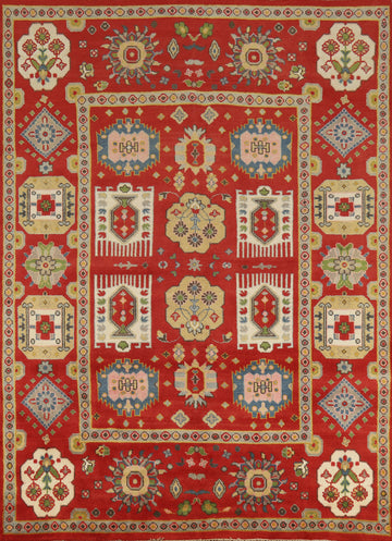 Red Geometric Heriz Serapi Indian Area Rug 8x10