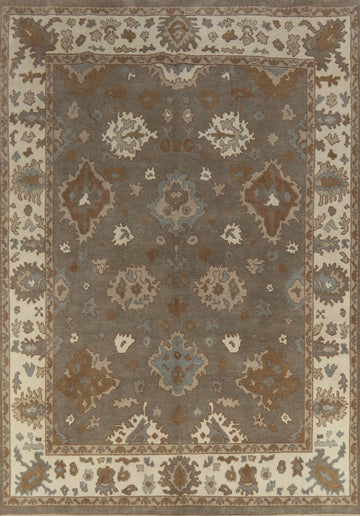 Handmade Gray Oushak Indian Area Rug 8x10
