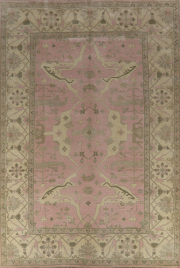 Handmade Pink Oushak Indian Area Rug 10x13