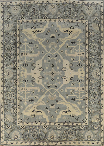 Blue Handmade Oushak Indian Area Rug 8x10