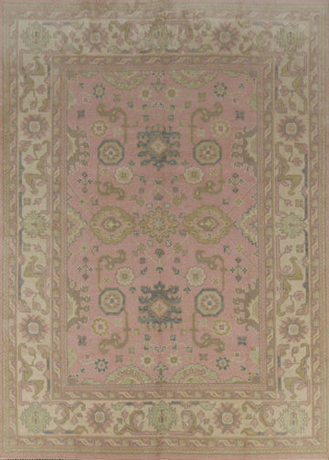 Handmade Pink Oushak Indian Area Rug 8x10