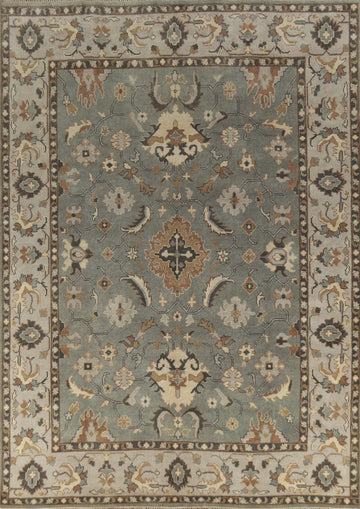 Handmade Floral Oushak Indian Area Rug 9x12