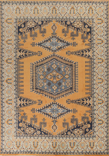 Geometric Wool Viss Indian Area Rug 9x12