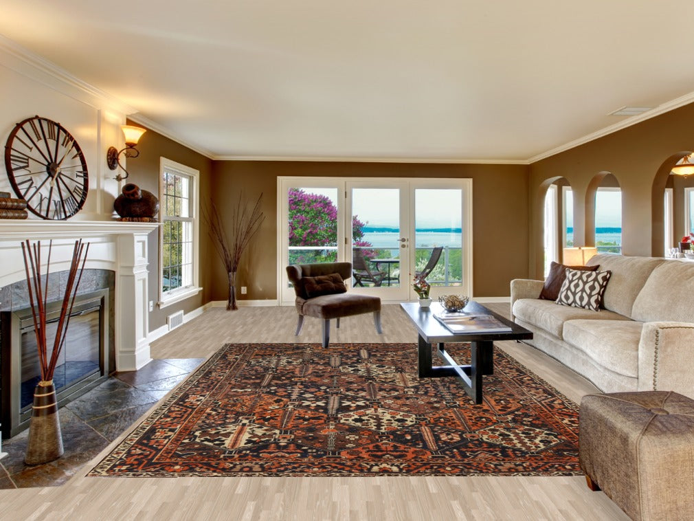 Garden Design Bakhtiari Persian Area Rug 9x11