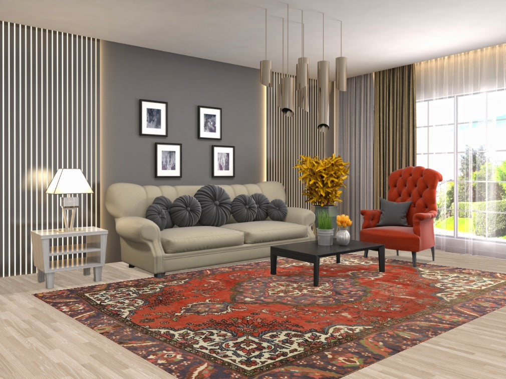 Handmade Wool Tabriz Persian Area Rug 7x10