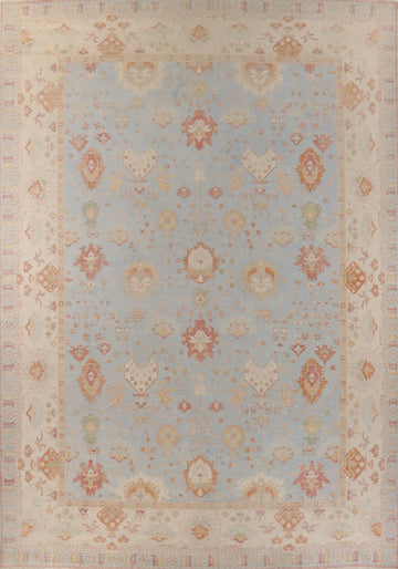 Light Blue Vegetable Dye Sultanabad Persian Large Rug 18x24