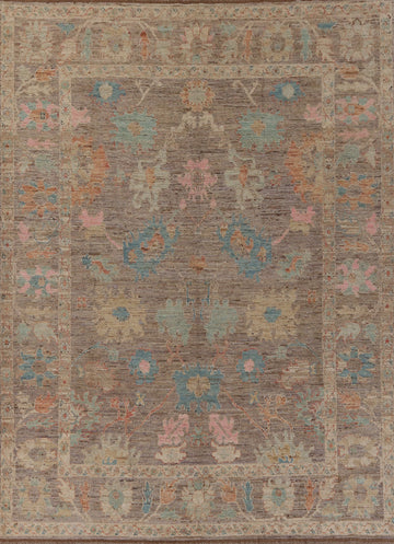 Handmade Wool Oushak Turkish Area Rug 9x12