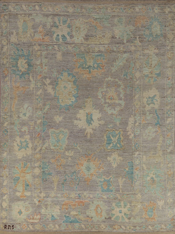 Vegetable Dye Wool Oushak Turkish Area Rug 8x10