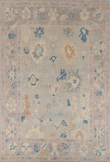 Vegetable Dye Oushak Turkish Area Rug 9x12