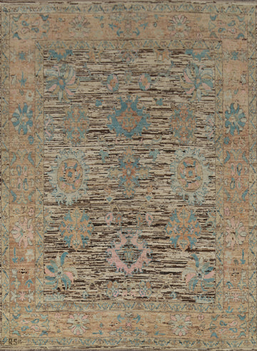 Vegetable Dye Oushak Turkish Area Rug 8x10
