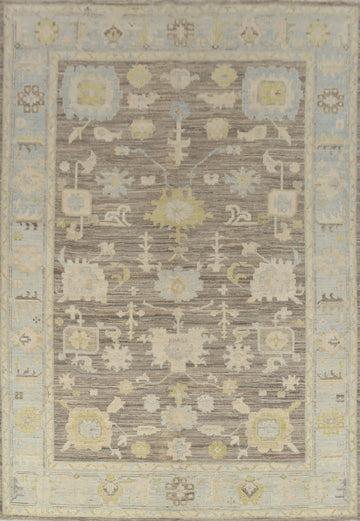 Vegetable Dye Oushak Turkish Area Rug 8x11