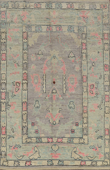 Vegetable Dye Oushak Turkish Area Rug 7x10