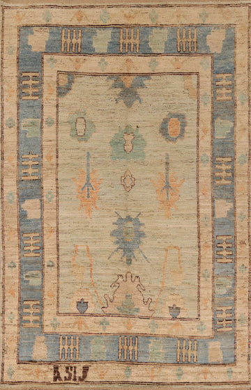 Vegetable Dye Oushak Turkish Area Rug 6x10