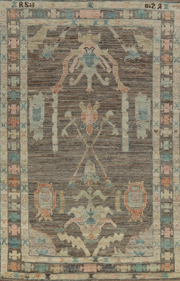 Vegetable Dye Oushak Turkish Area Rug 6x10