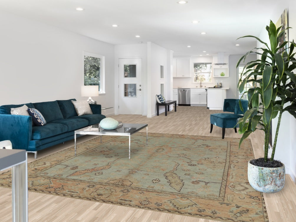 Vegetable Dye Oushak Turkish Area Rug 8x10