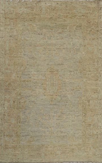Vegetable Dye Oushak Turkish Rug 3x5