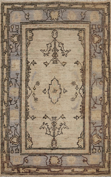 Vegetable Dye Oushak Turkish Rug 3x5