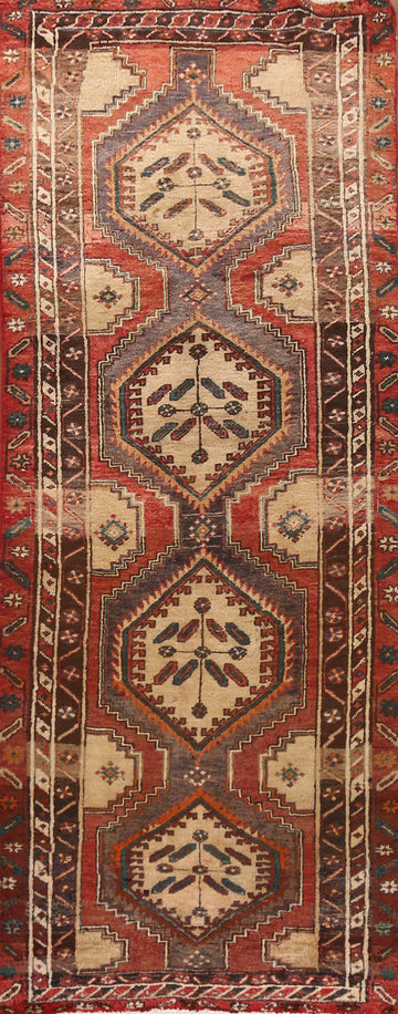 Vintage Wool Ardebil Persian Runner Rug 3x11