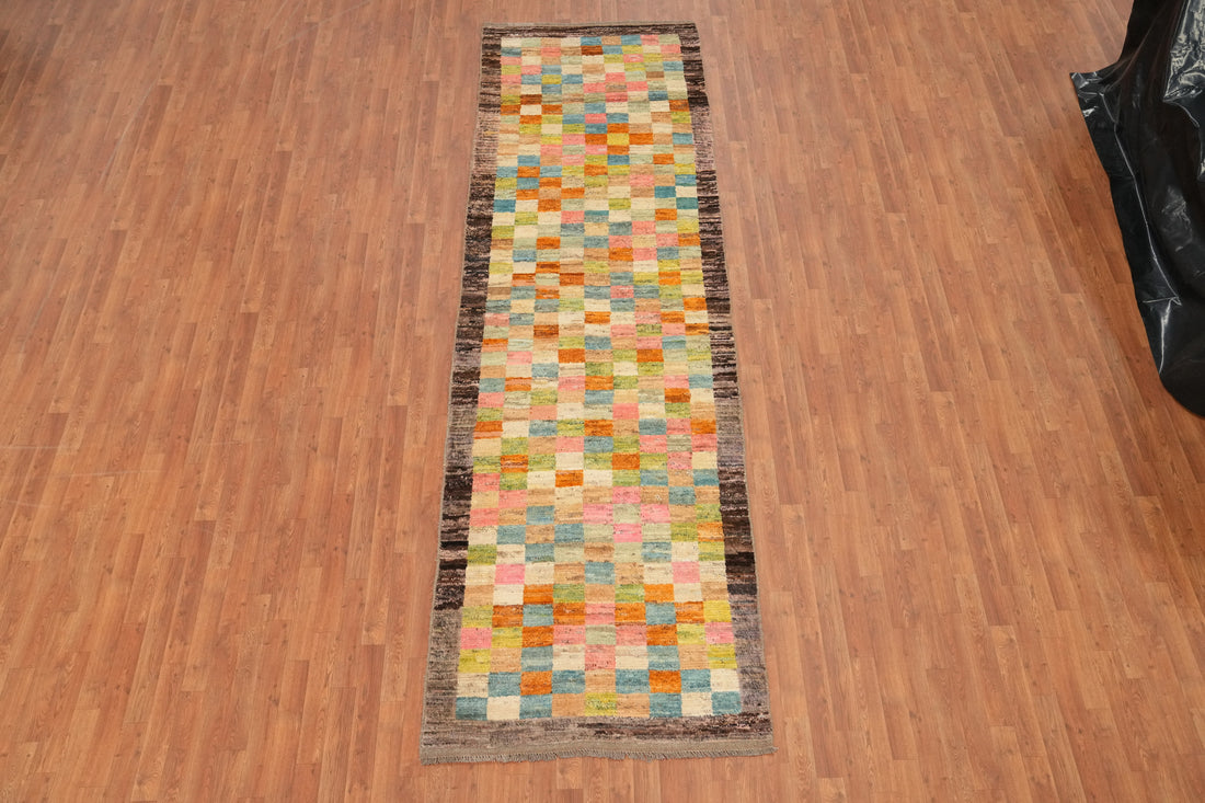 Vegetable Dye Oushak Turkish Runner Rug 4x13