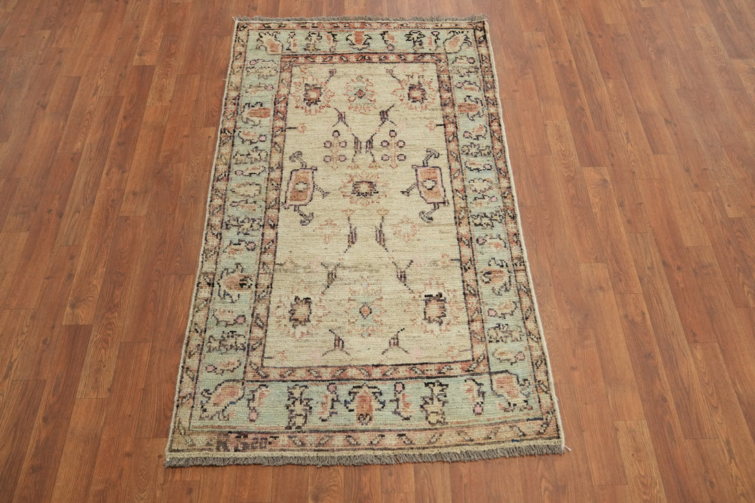 Vegetable Dye Oushak Turkish Accent Rug 3x5
