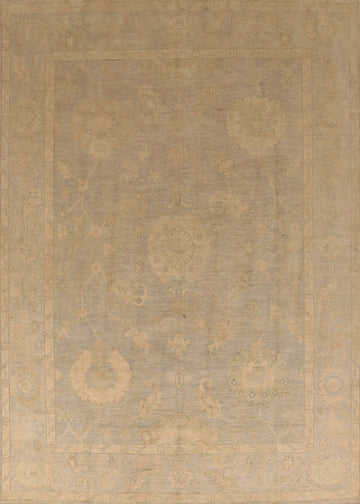 Vegetable Dye Oushak Turkish Area Rug 9x11