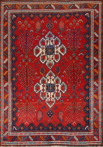 Handmade Red Sirjan Persian Rug 5x6
