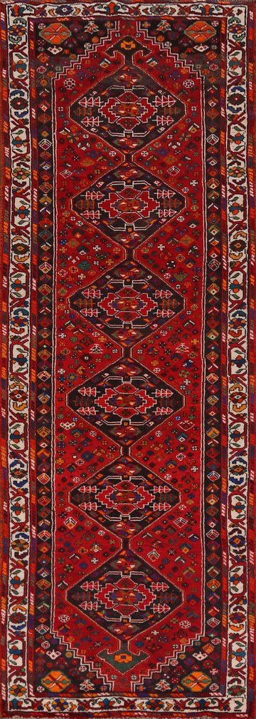 Tribal Geometric Shiraz Persian Runner Rug 3x11