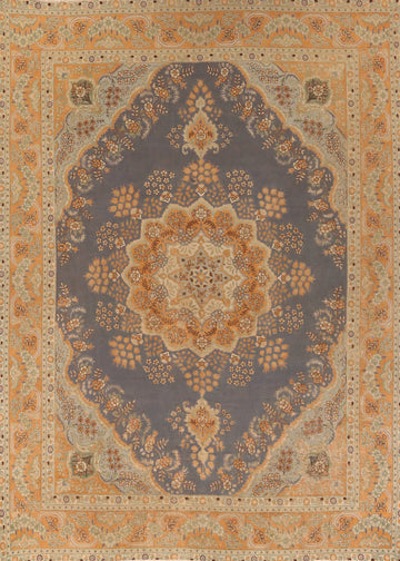 Vintage Wool Tabriz Persian Area Rug 10x13
