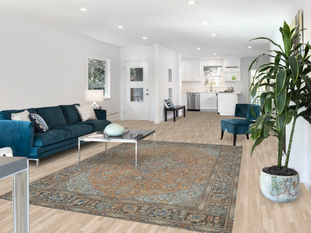 Vintage Wool Tabriz Persian Area Rug 6x10