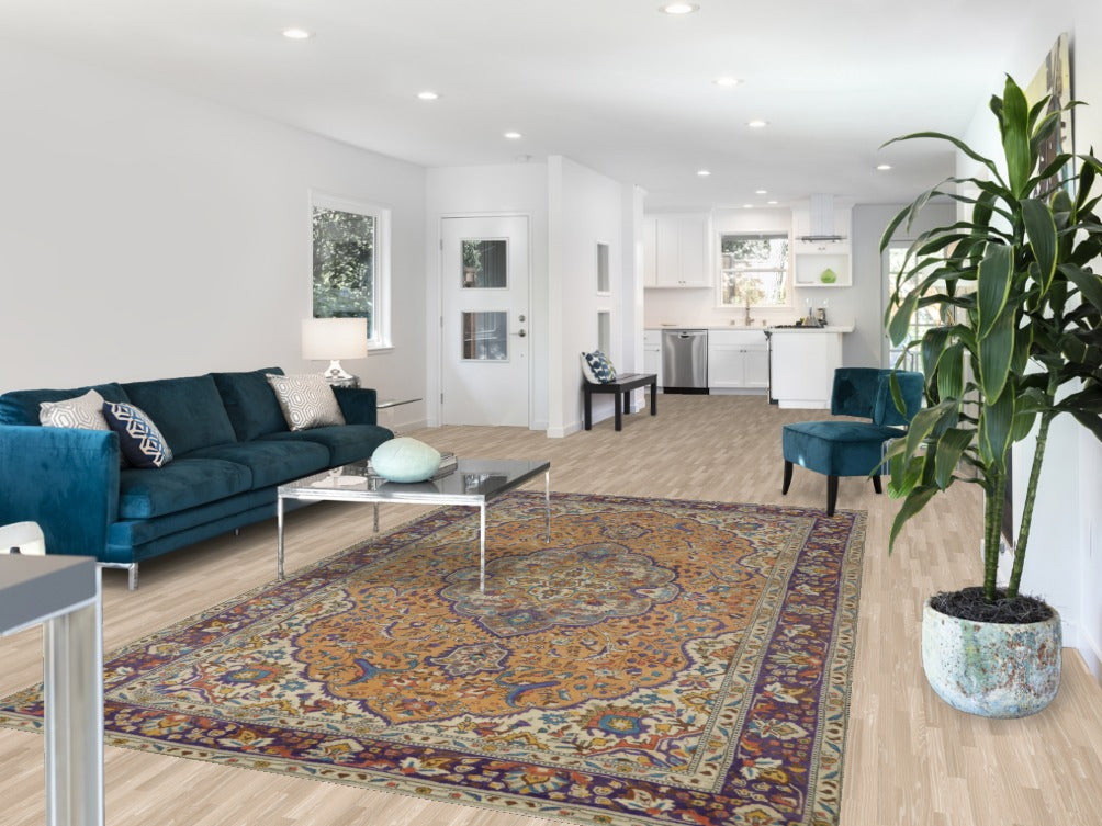 Handmade Floral Tabriz Persian Area Rug 6x11