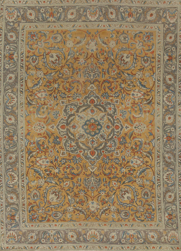 Vintage Floral Tabriz Persian Area Rug 8x11