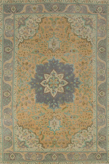 Traditional Floral Tabriz Persian Area Rug 6x9