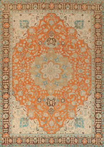 Traditional Floral Tabriz Persian Area Rug 10x13