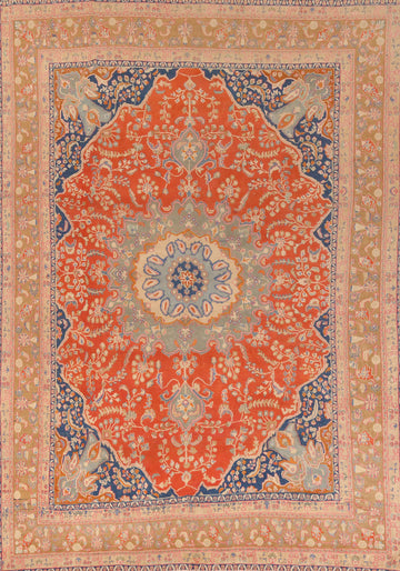 Floral Traditional Mashad Persian Area Rug 9x12