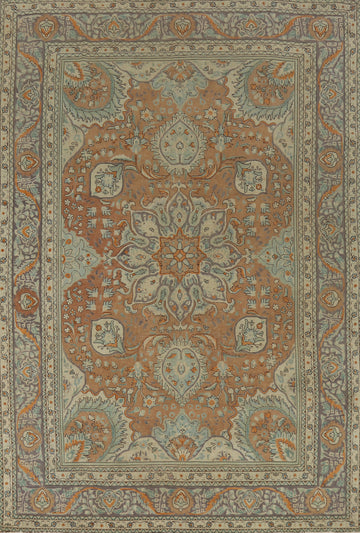 Handmade Wool Tabriz Persian Area Rug 7x10