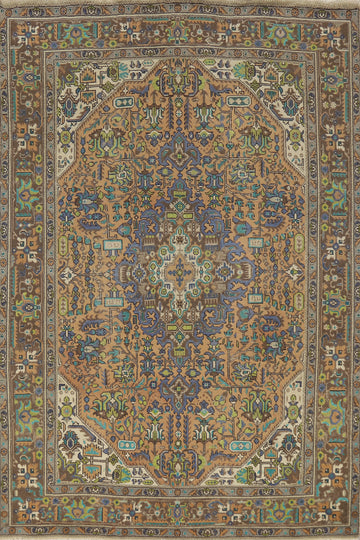 Vintage Wool Tabriz Persian Area Rug 7x10