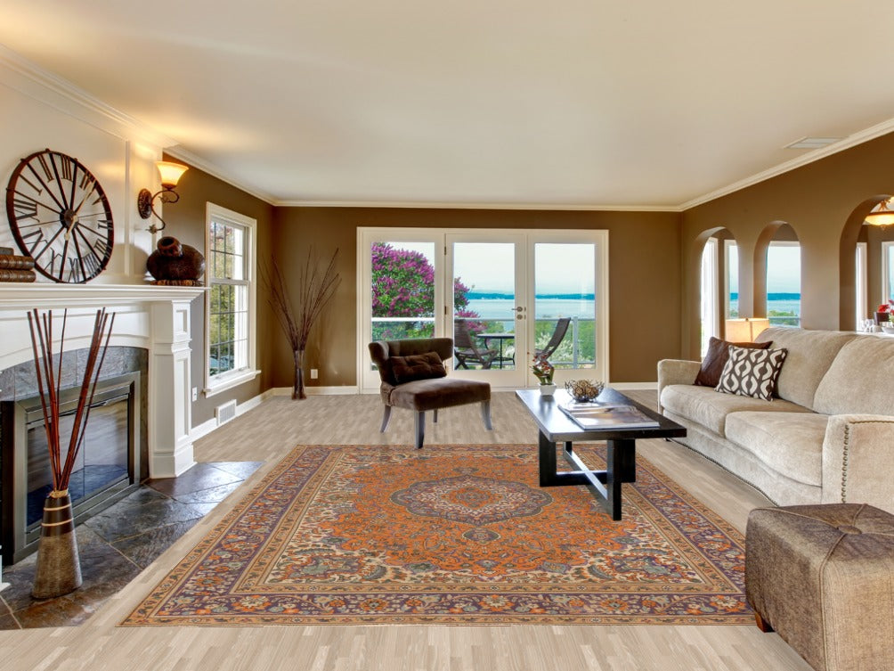 Traditional Floral Tabriz Persian Area Rug 8x11