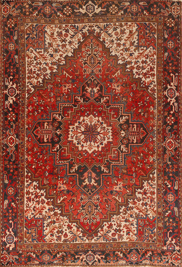 Geometric Heriz Persian Area Rug 6x9