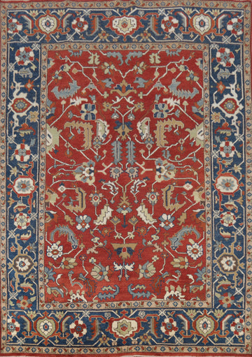Handmade Wool Heriz Serapi Indian Area Rug 8x10