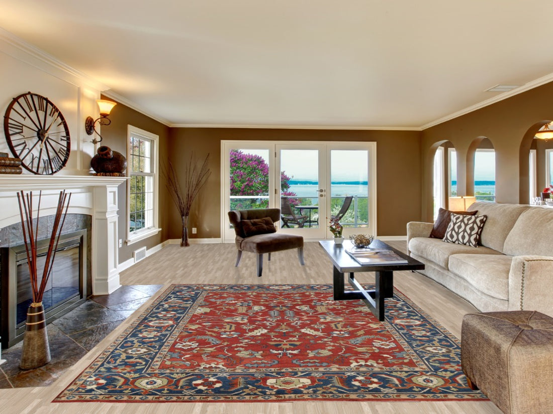 Handmade Wool Heriz Serapi Indian Area Rug 8x10