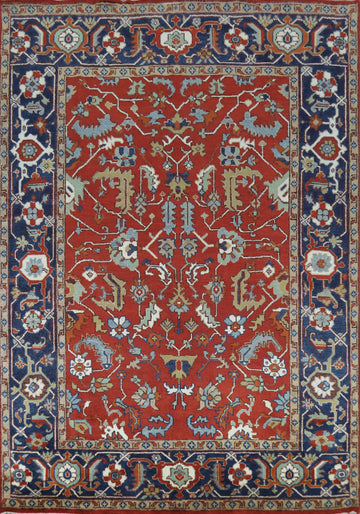 Handmade Wool Heriz Serapi Indian Area Rug 8x10