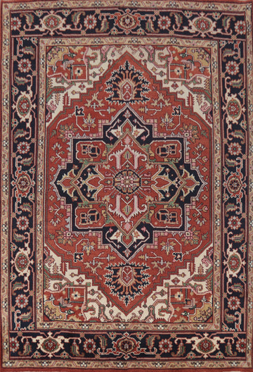 Geometric Heriz Serapi Indian Area Rug 8x10