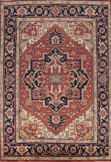 Geometric Heriz Serapi Indian Area Rug 8x10