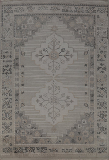 Geometric Oushak Indian Area Rug 8x10