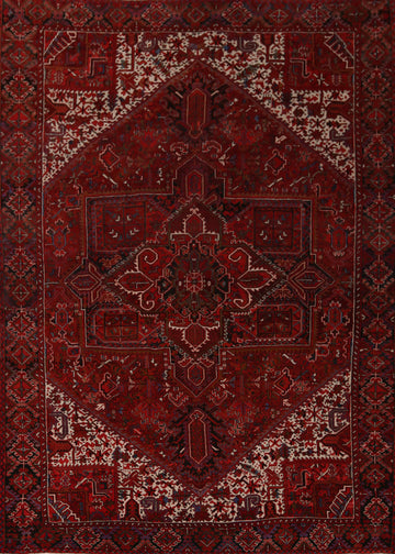 Red Geometric Heriz Persian Area Rug 10x13