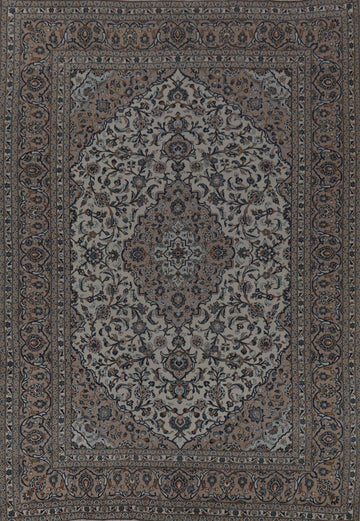 Traditional Floral Kashan Persian Area Rug 10x13