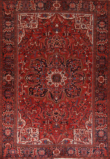 Handmade Wool Heriz Persian Area Rug 9x12