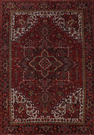 Red Wool Heriz Serapi Persian Area Rug 8x10